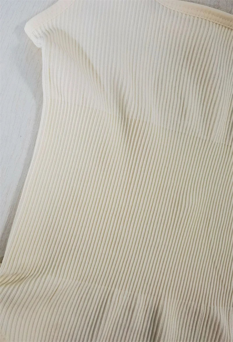 Ribbed Jumpsuit Daily Shaper Bodysuits Compression Open Crotch Shapewear Suit Playsuit - The Clothing Company Sydney