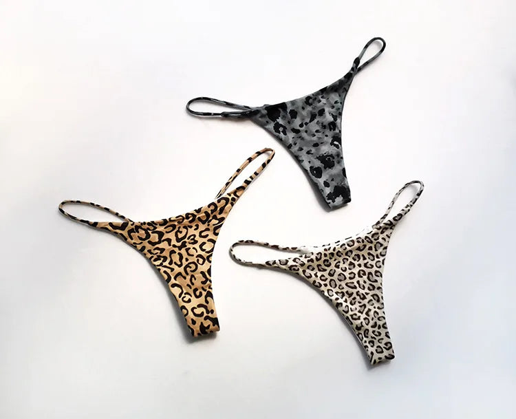 5 Pack Cotton G String Leopard Women Panties Flower Briefs Thong Low Waist T-back Underwear Seamless Lingerie - The Clothing Company Sydney