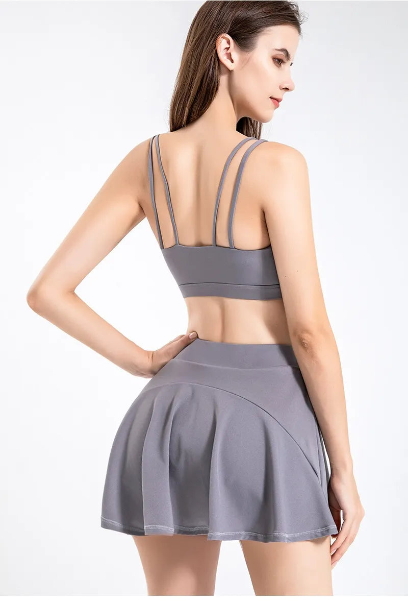 Cloud Hide Safe Tennis Skirts Gym Golf Running Pleated Pantskirt Women Sports Fitness Shorts Pocket High Waist Skort Skirt The Clothing Company Sydney