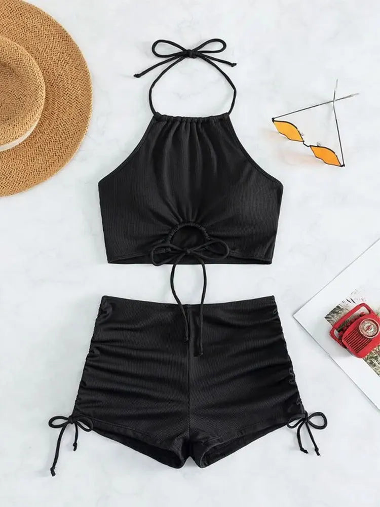 Summer Black Swimsuits Tankini Sets Swimwear Sports Beach Wear Two-Piece Bathing Suits Pool Women's Swimming Suits The Clothing Company Sydney