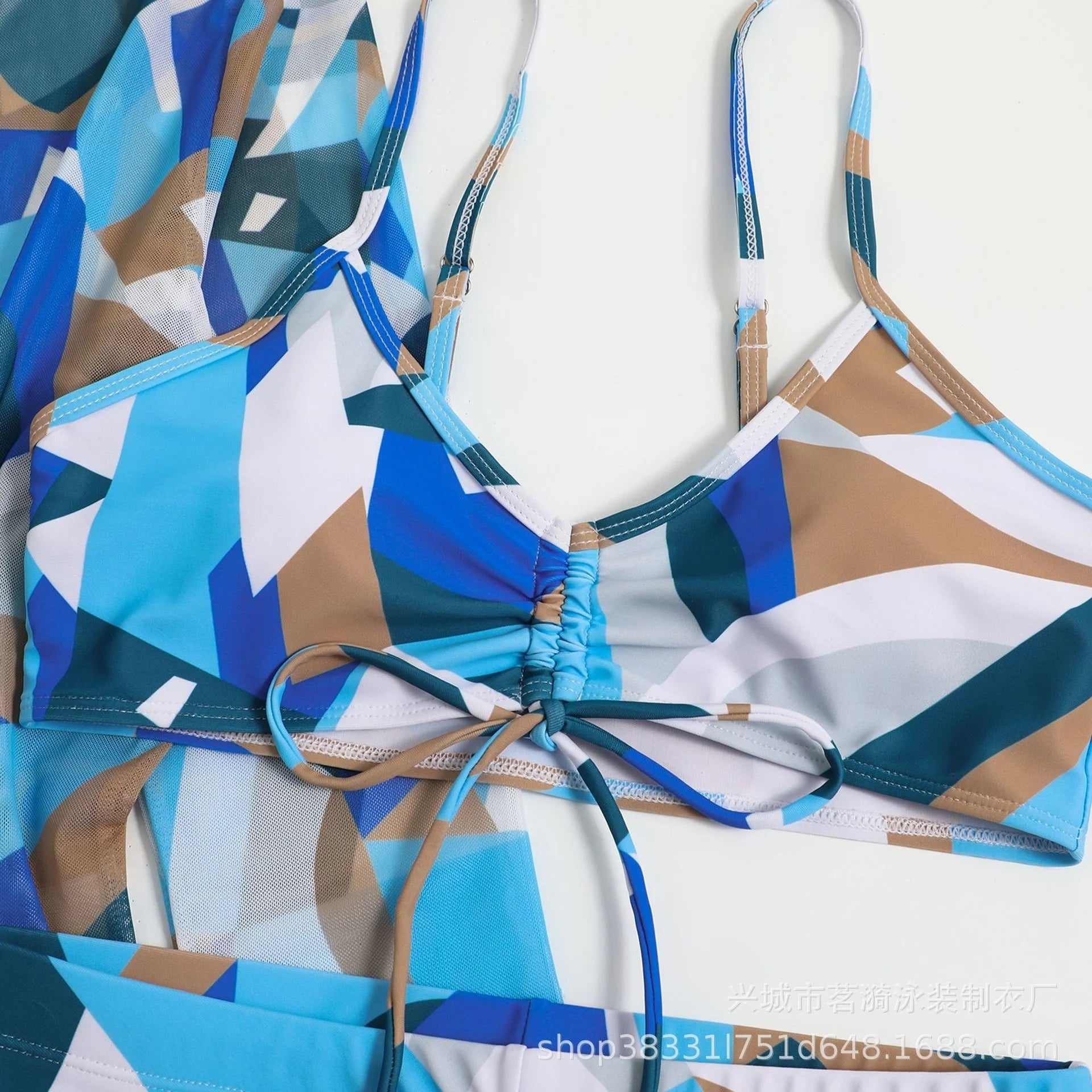 3 Piece Summer Print Swimsuits Tankini Sets Swimwear Beach Wear Bathing Suits Pool Women's Swimming Suit - The Clothing Company Sydney