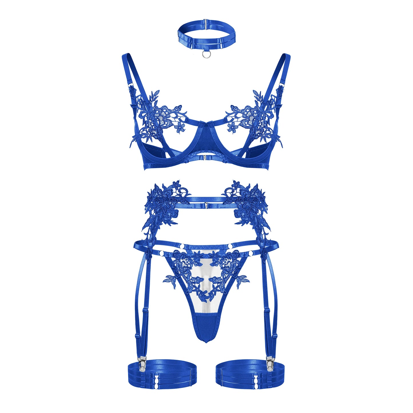 Lingerie Open Bra See Through Fancy Underwear Luxury Lace Outfits Intimate Lingerie Set - The Clothing Company Sydney