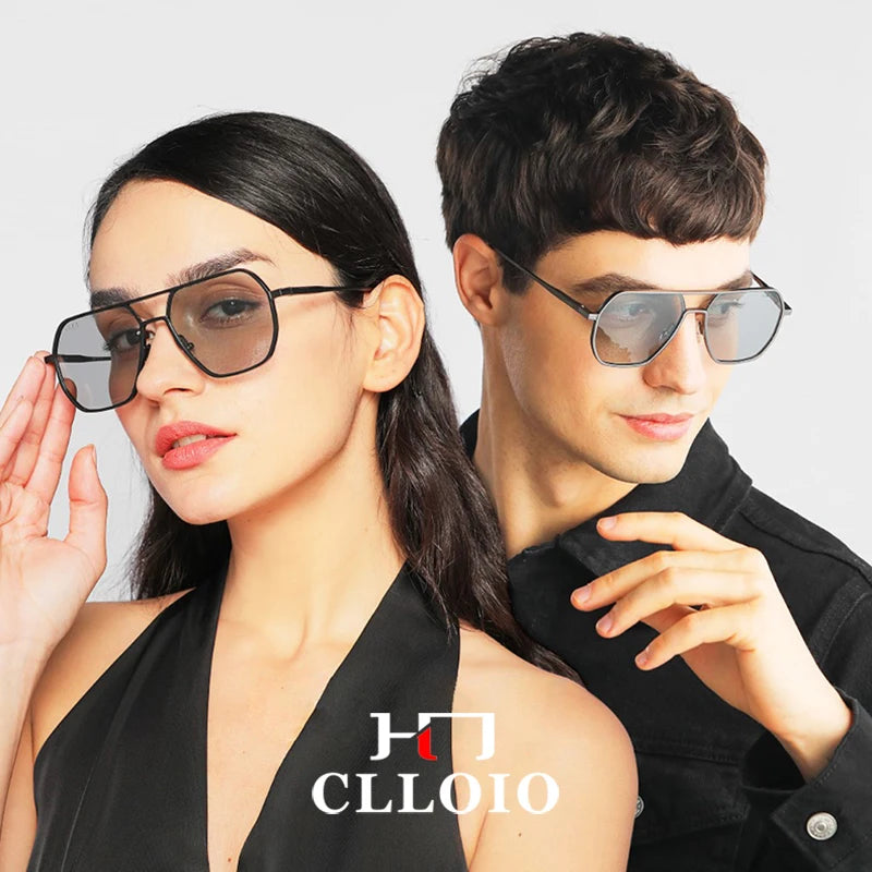 Fashion Aluminum Photochromic Sunglasses Men Women Polarised Sun Glasses Chameleon Anti-glare Driving Sunglasses - The Clothing Company Sydney