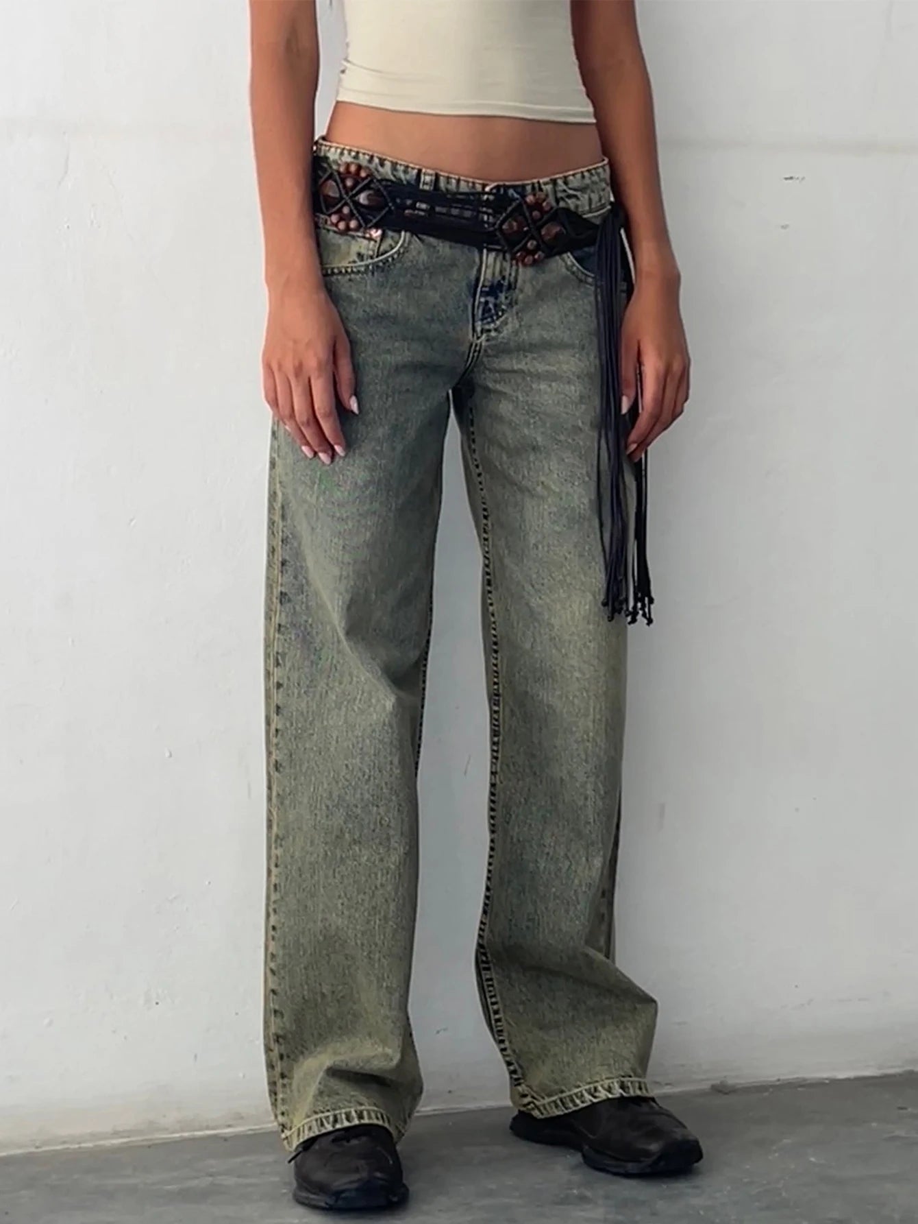 Y2K High Waist Baggy Jeans Women's Fashion Loose Denim Wide Leg Pants Casual Female Clothing The Clothing Company Sydney