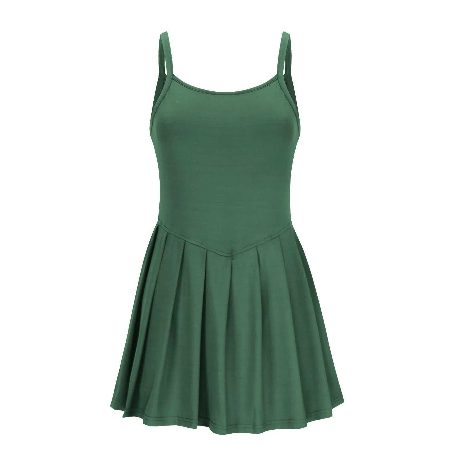 Women'S Fashionable Sleeveless Casual Sports Short Strap Dress Elegant Dress - The Clothing Company Sydney