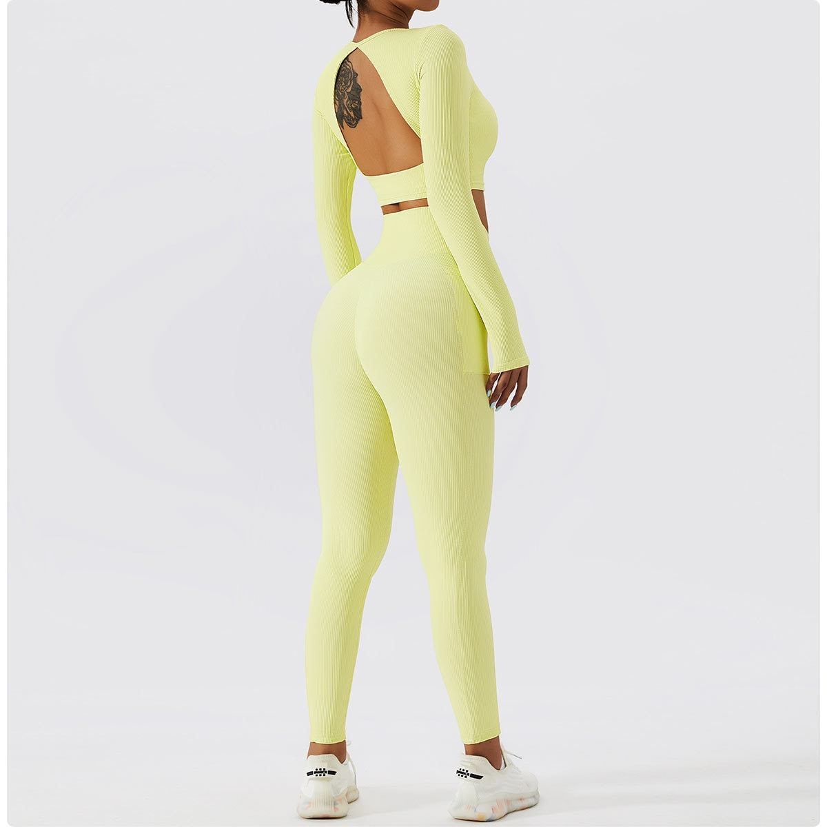 2 Piece Ribbed Yoga Set Women Suit For Fitness Sportswear Seamless Sports Suit Workout Clothes Tracksuit Sports Outfit Gym Clothing Wear The Clothing Company Sydney