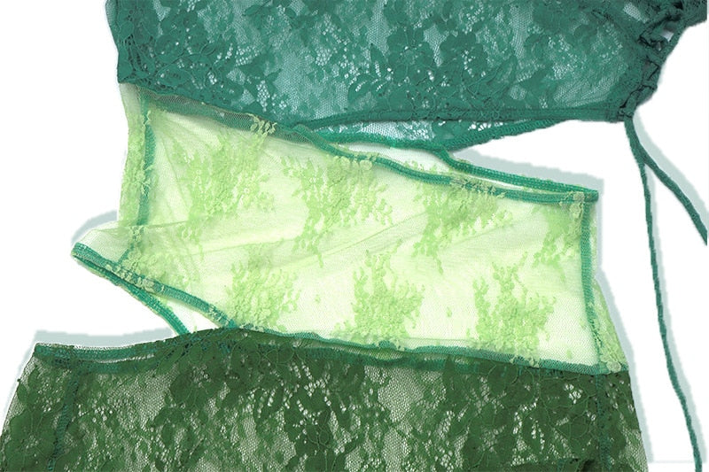 Jacquard Transparent Backless Mini Dress Women's Clothes Elegant Summer Long Sleeve Cut Out Dress The Clothing Company Sydney