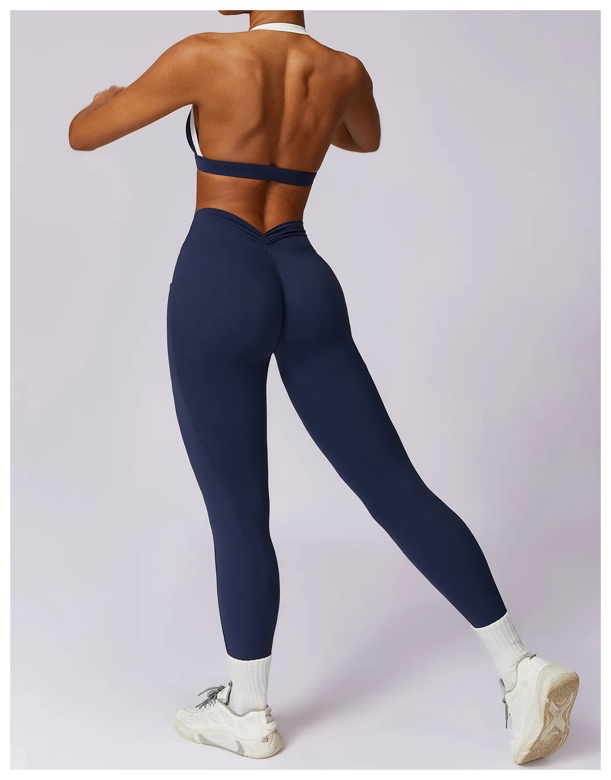 2 Piece Womens Tracksuit Yoga Set Workout Sportswear Gym Clothing Fitness Long Sleeve Crop Top High Waist Leggings Sports Suits - The Clothing Company Sydney