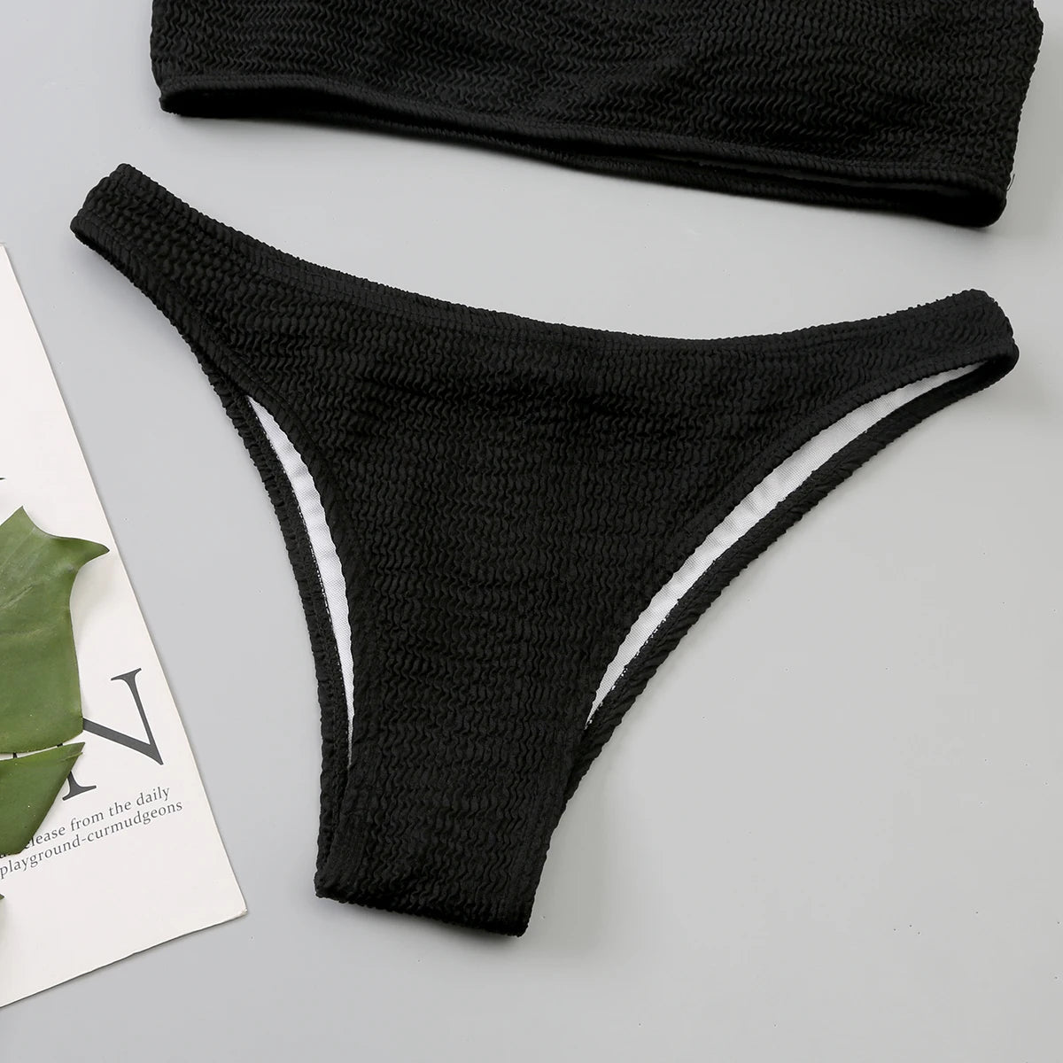 One Shoulder Bikini Women Swimwear Swimsuit Solid Beachwear Bathers Bathing Suit The Clothing Company Sydney