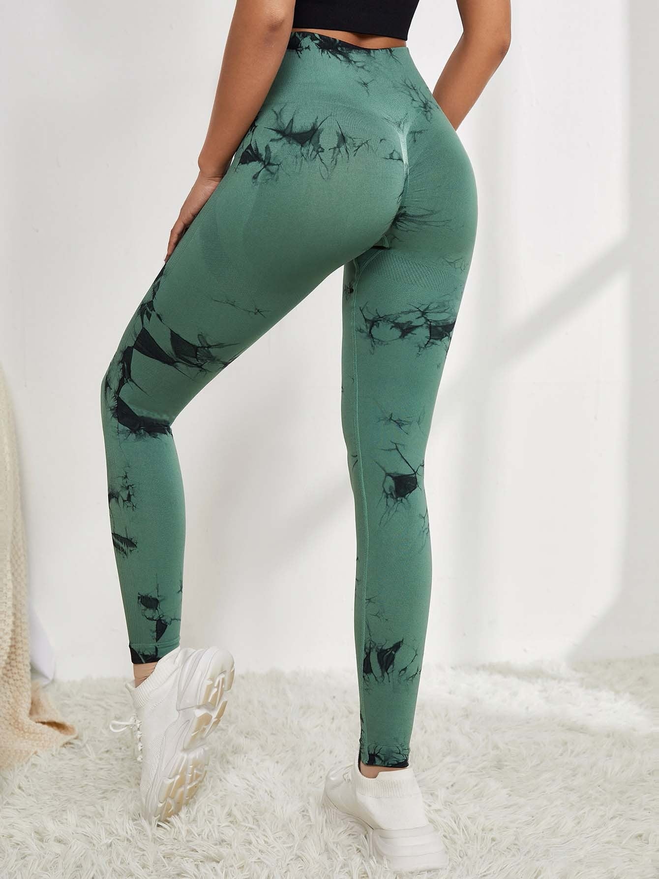 Marbling Tie-Dye Yoga Pants Sports Leggings Exercise Running Fitness High Waist Seamless Gym Leggings Women's Workout Tights The Clothing Company Sydney