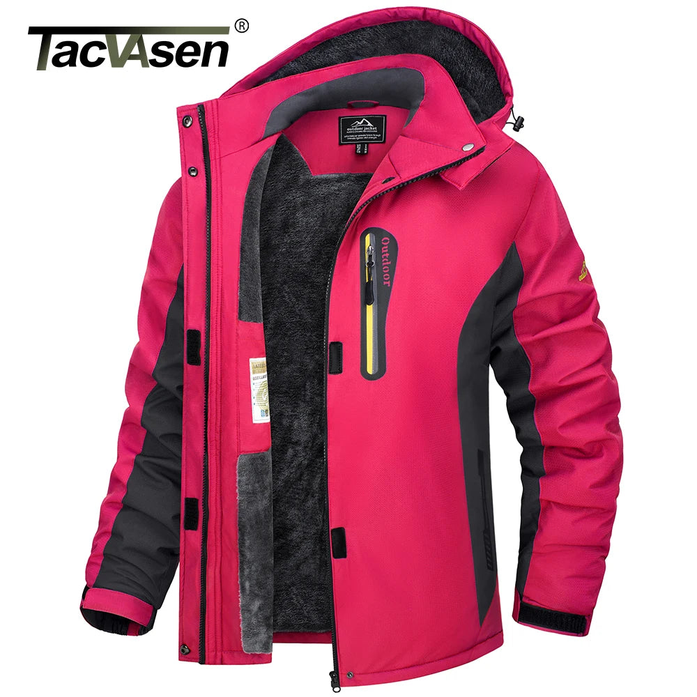 Winter Ski Jackets Womens Hiking Trekking Thicken Fleece Snow Jacket Outdoor Warm Windproof Windbreaker Outwear Parka - The Clothing Company Sydney