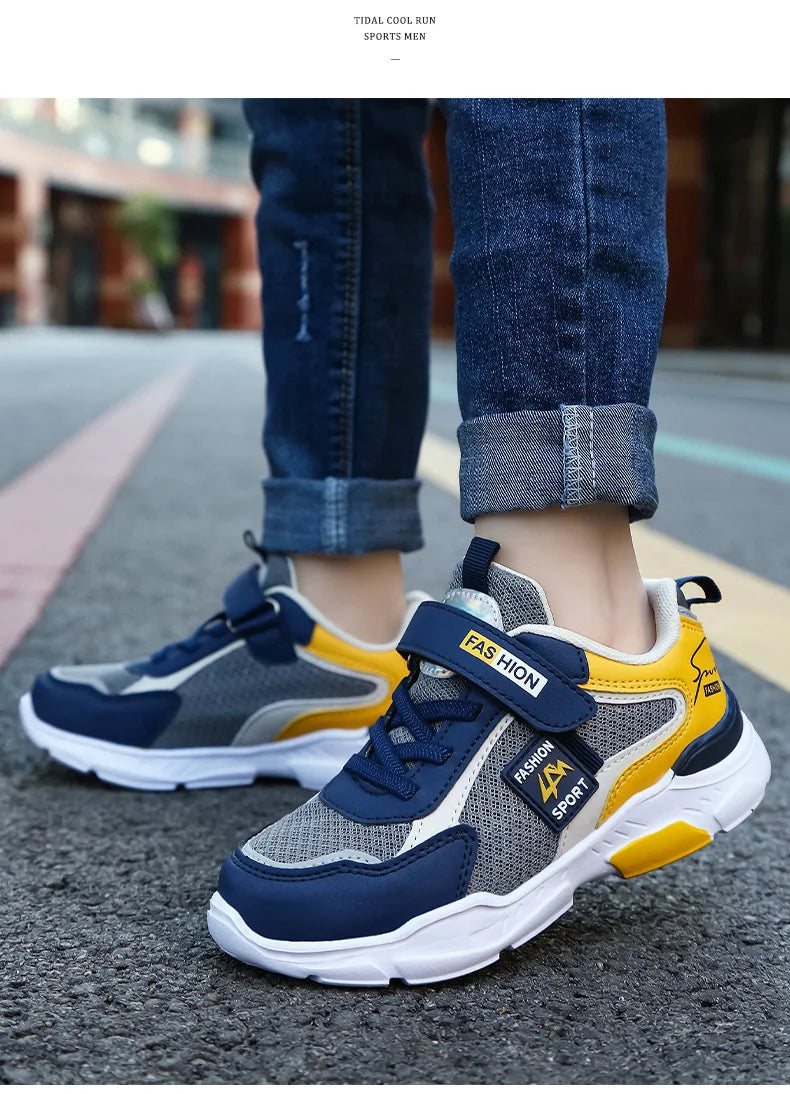 Kids’ Breathable Summer Sneakers – Hook & Loop Mesh Running Shoes for Boys & Girls The Clothing Company Sydney