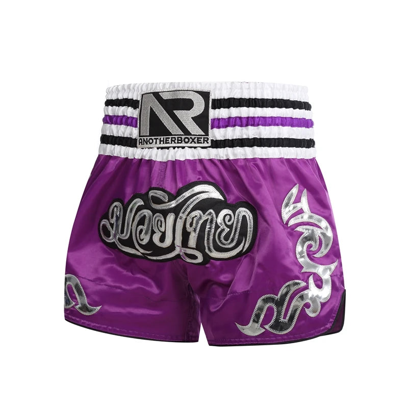 Muay Thai Shorts Embroidery Boxing Shorts Women's Men's Kids Kickboxing Fight Shorts Free Combat Grappling Martial Arts Clothing - The Clothing Company Sydney