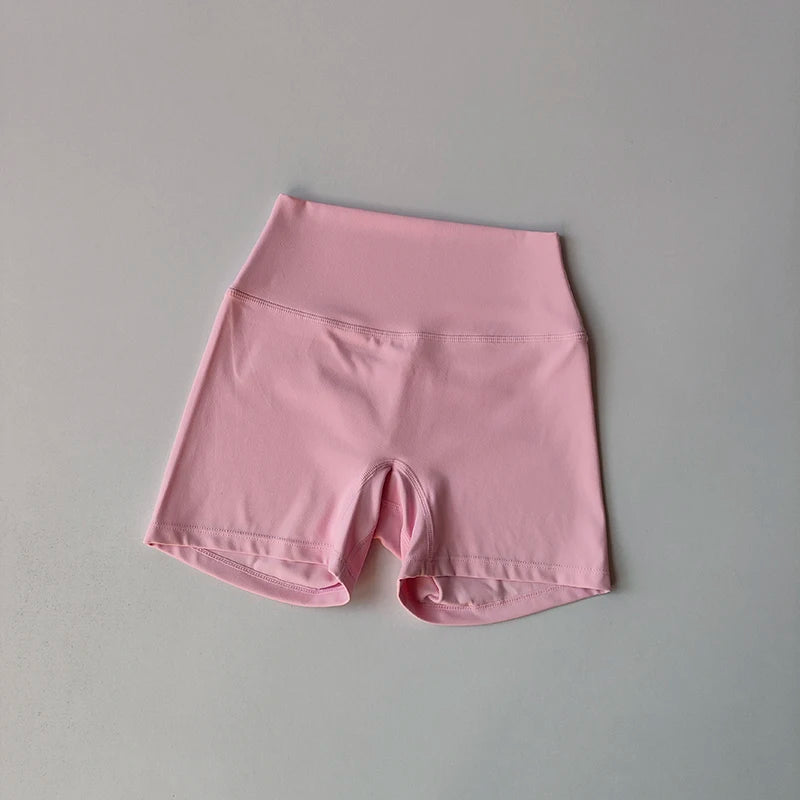 2 Piece Yoga Gym Set Halter Top Set Yoga High Waist Shorts Backless Tights Bra Vest Seamless Stretch Ribbed Shorts Set - The Clothing Company Sydney