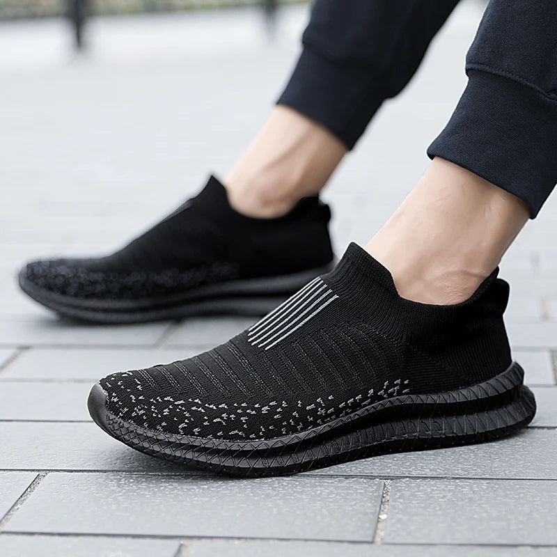 Breathable Casual Lightweight Outdoor Walking Anti-slip Men's Sneakers Slip on Flats Vulcanized Shoes - The Clothing Company Sydney