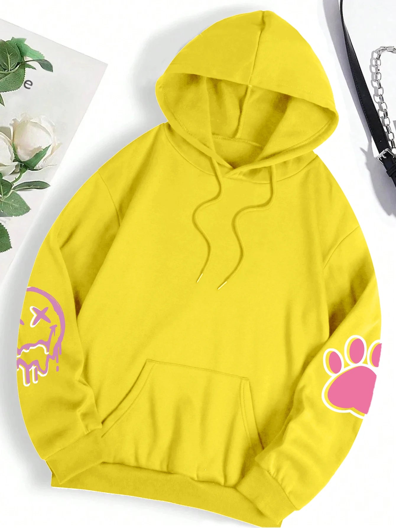 Hip Hop Street Casual Printed Female Hoodie Oversize Loose Sweatshirts Autumn Warm Fleece Clothing Top - The Clothing Company Sydney