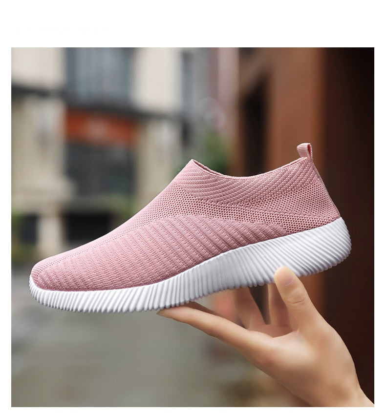 Women's Vulcanized Shoes Slip On Flats Shoes Female Loafers Walking Breathable Sneakers Trainers Ladies Shoes The Clothing Company Sydney
