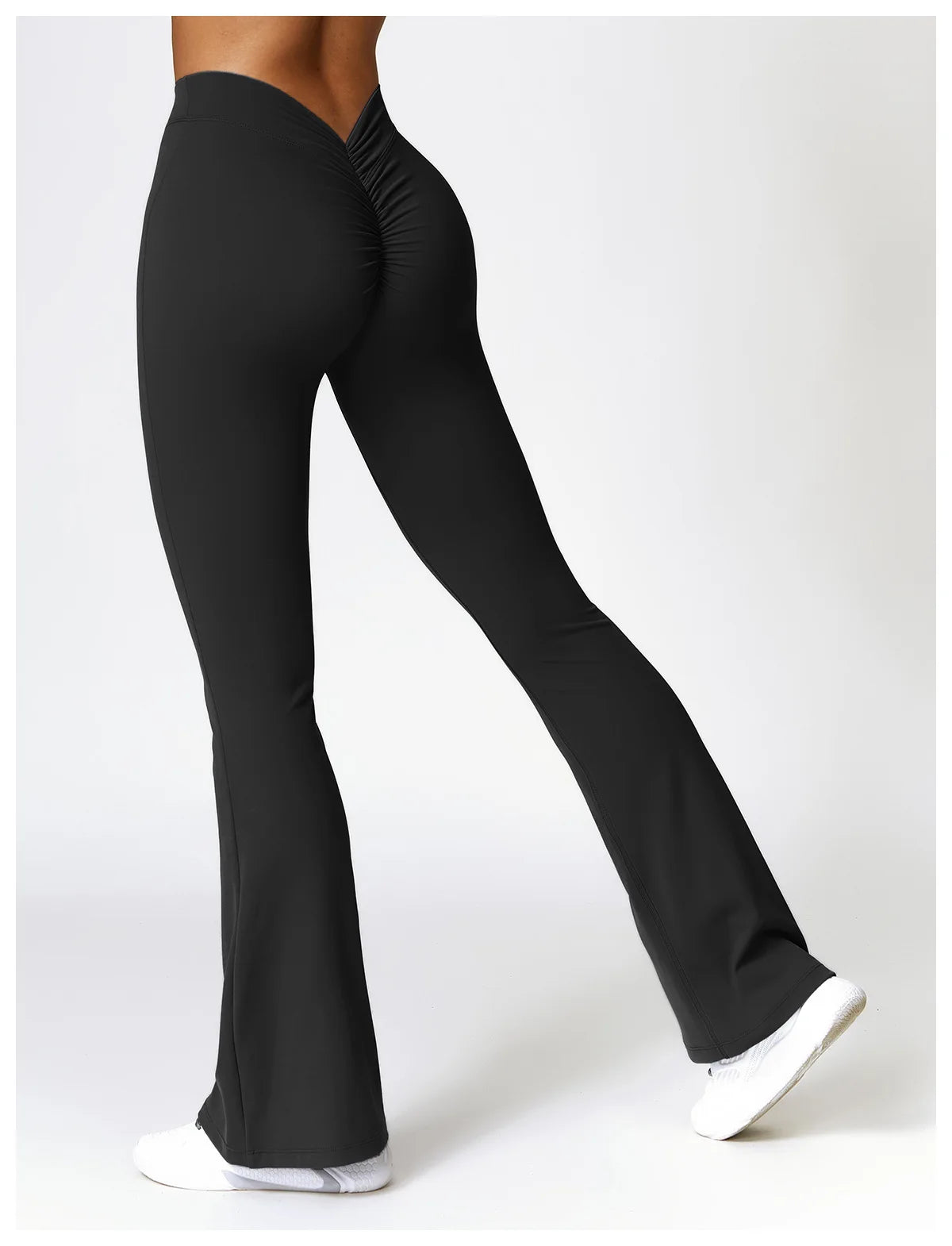 Women's Gym Yoga Pants Rear V-Shaped Peach Fitness High Waist Long Pants Women Hip Push UP Women's Flared Pants - The Clothing Company Sydney