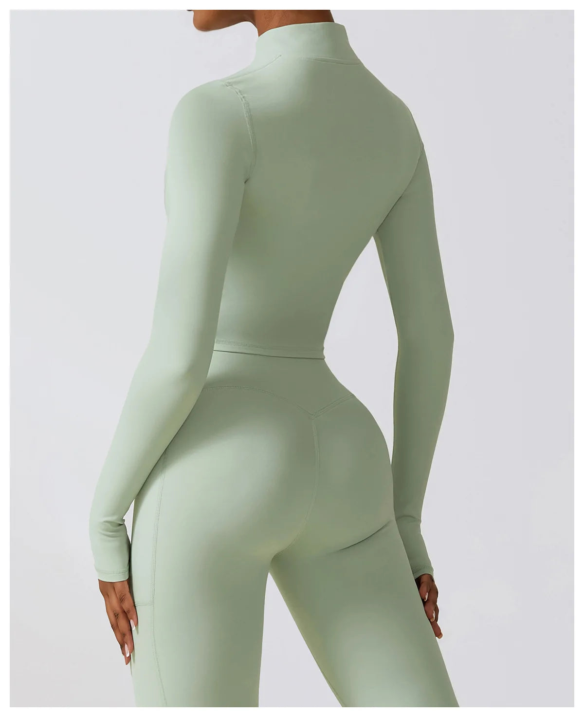 Women's High Elastic Crop Top Spandex Long Sleeve Yoga Shirts Sportswear Yoga Jacket Workout Gym Clothing Sports Clothes The Clothing Company Sydney