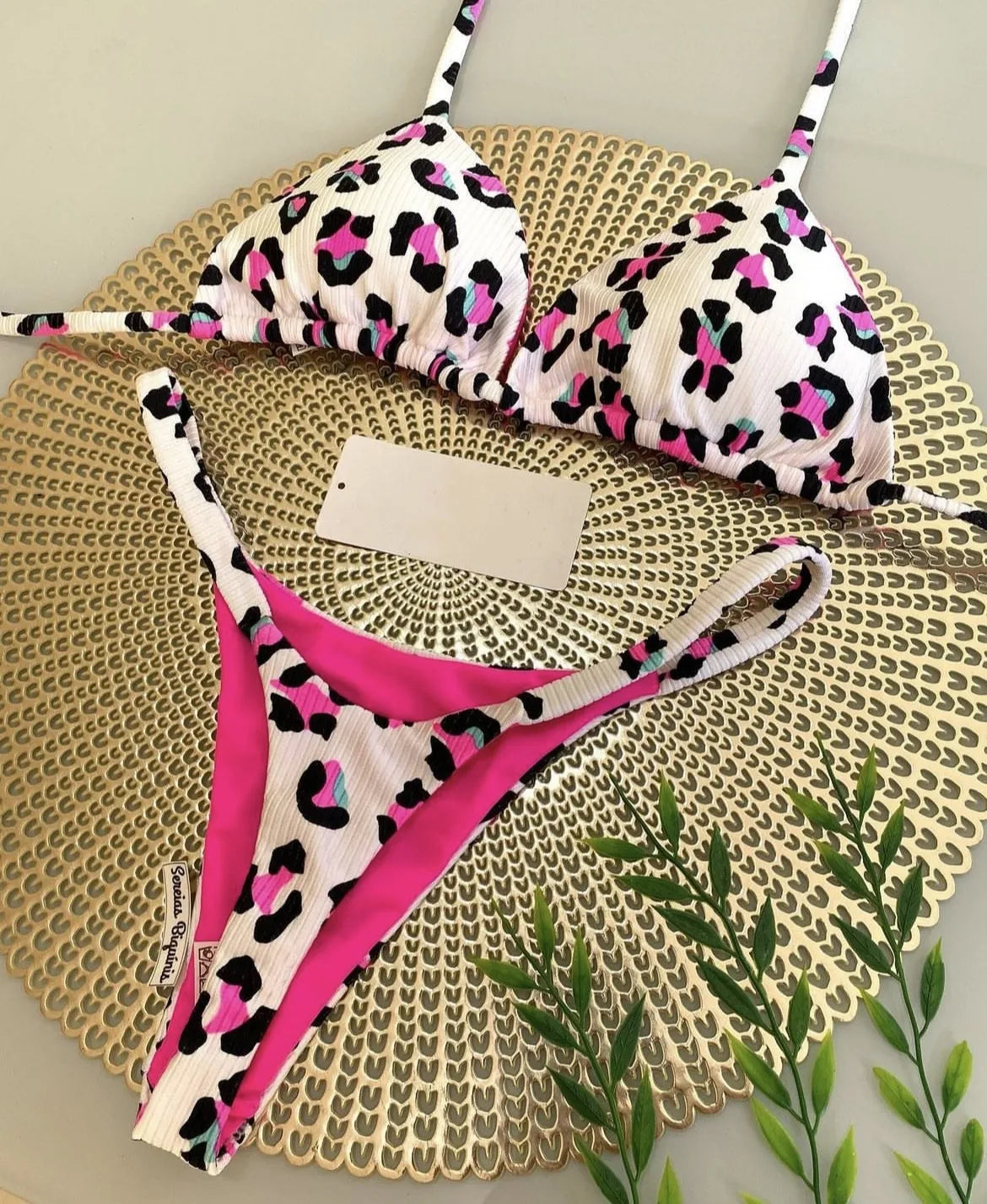 Swimwear Cherry Print Thong Bikini Set Thong Swimsuit Two Piece Bathing Suit Beach Wear The Clothing Company Sydney