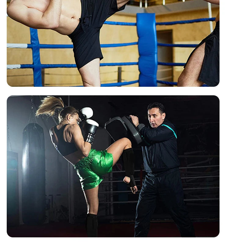 Adult Kids Cotton Boxing Shin Guards MMA Instep Ankle Protector Foot Protection Kickboxing Pad Muaythai Training Leg Support Protectors The Clothing Company Sydney