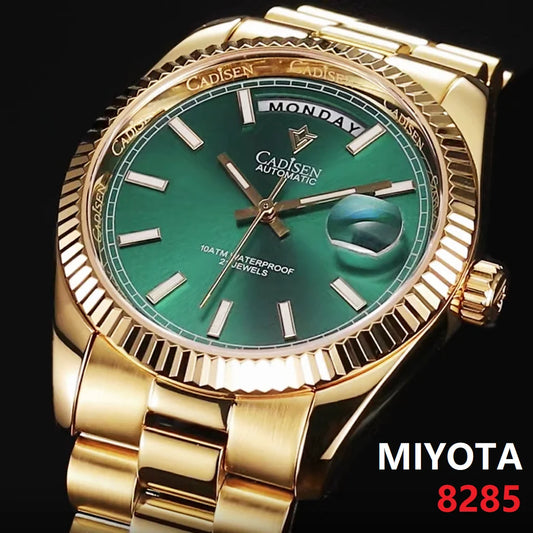 Cadisen DD40 Mens Luxury Automatic AR Sapphire Glass Mechanical Wristwatch 10Bar Miyota 8285 Movt Watch - The Clothing Company Sydney