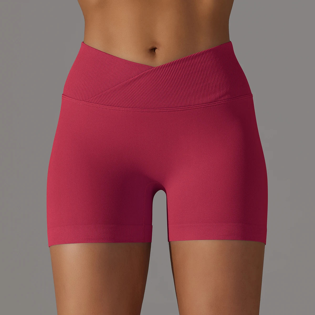 Crossover Waist Women Sport Shorts Yoga Shorts Gym Workout Running High Waist Yoga Shorts Push Up Hip Seamless Fitness Shorts The Clothing Company Sydney