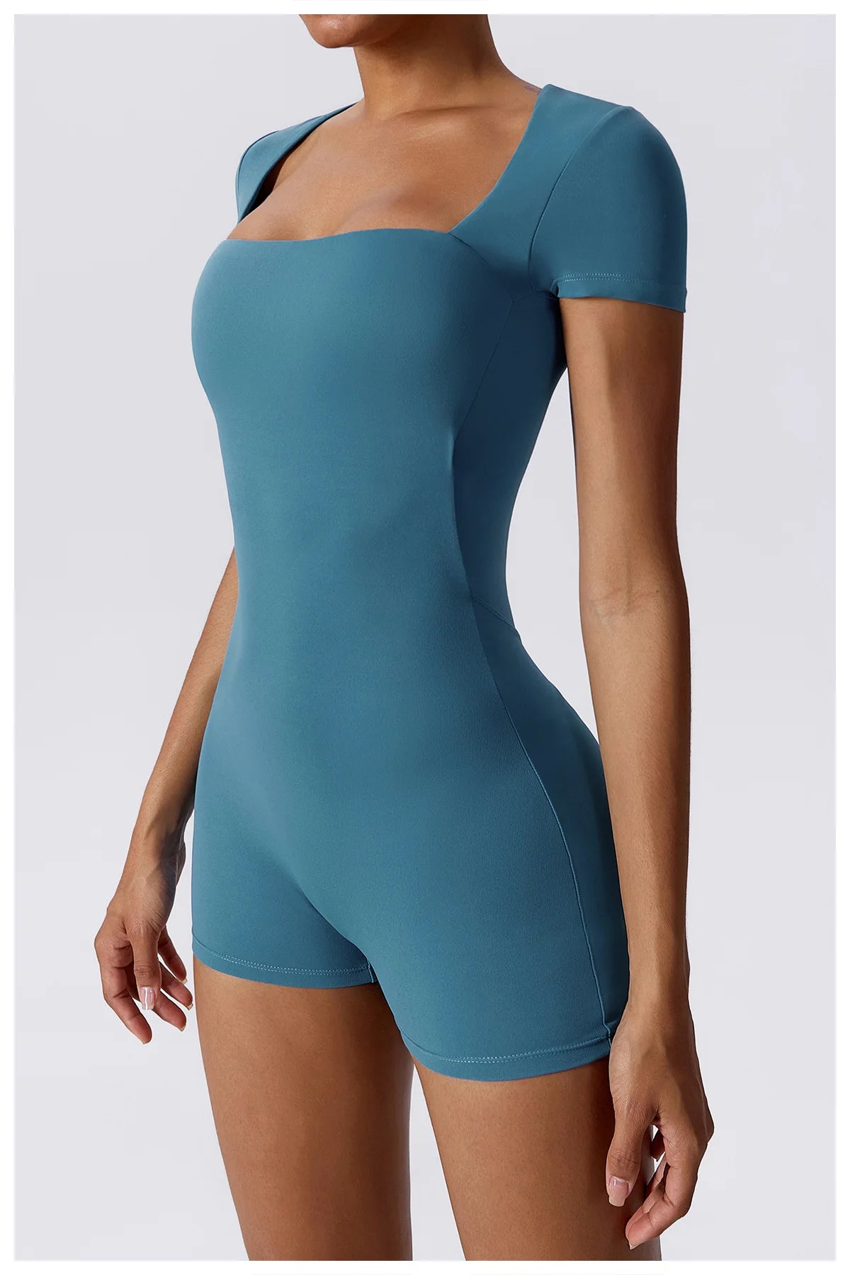 Summer Yoga Suit Women's Short One Piece Short Sleeve Gym Push Up Training Fitness Yoga Bodysuit Sportswear Outfit The Clothing Company Sydney