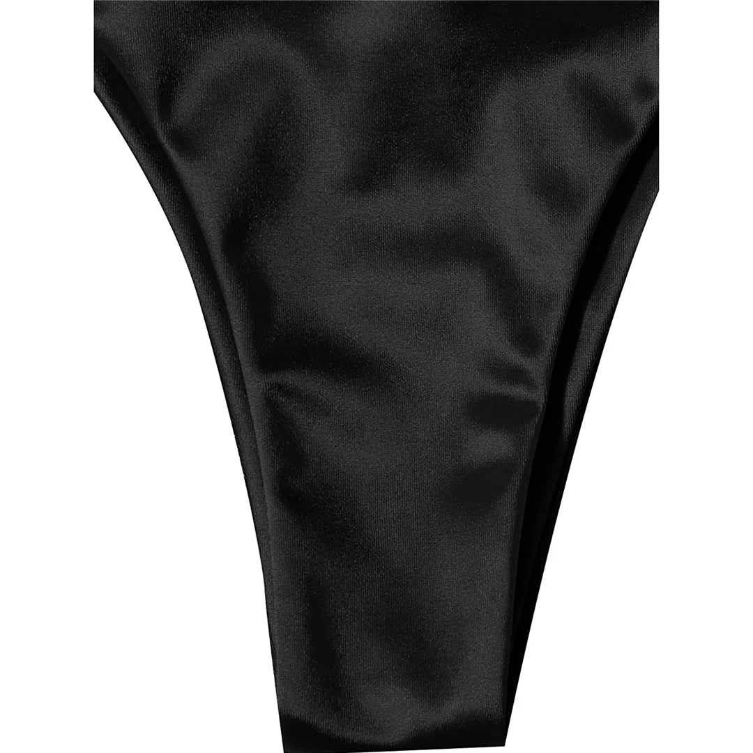 Halter Satin Brazilian Bikini Women Swimwear Female Swimsuit Two-piece Bikini set Bather Bathing Suit The Clothing Company Sydney