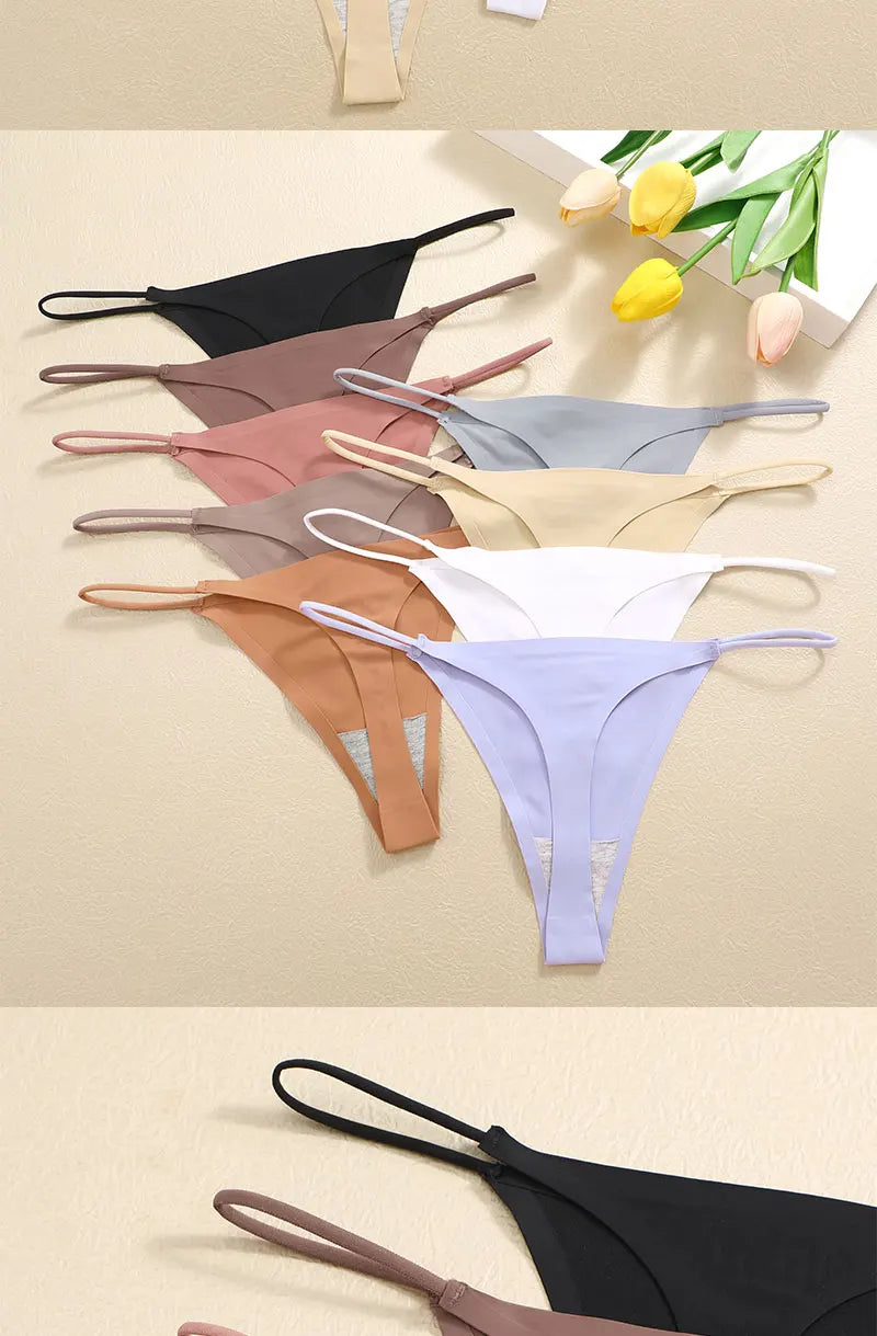 7 Pack Ladies T-back Underpants Stretch Thongs Women Underwear G-string Seamless Panties The Clothing Company Sydney