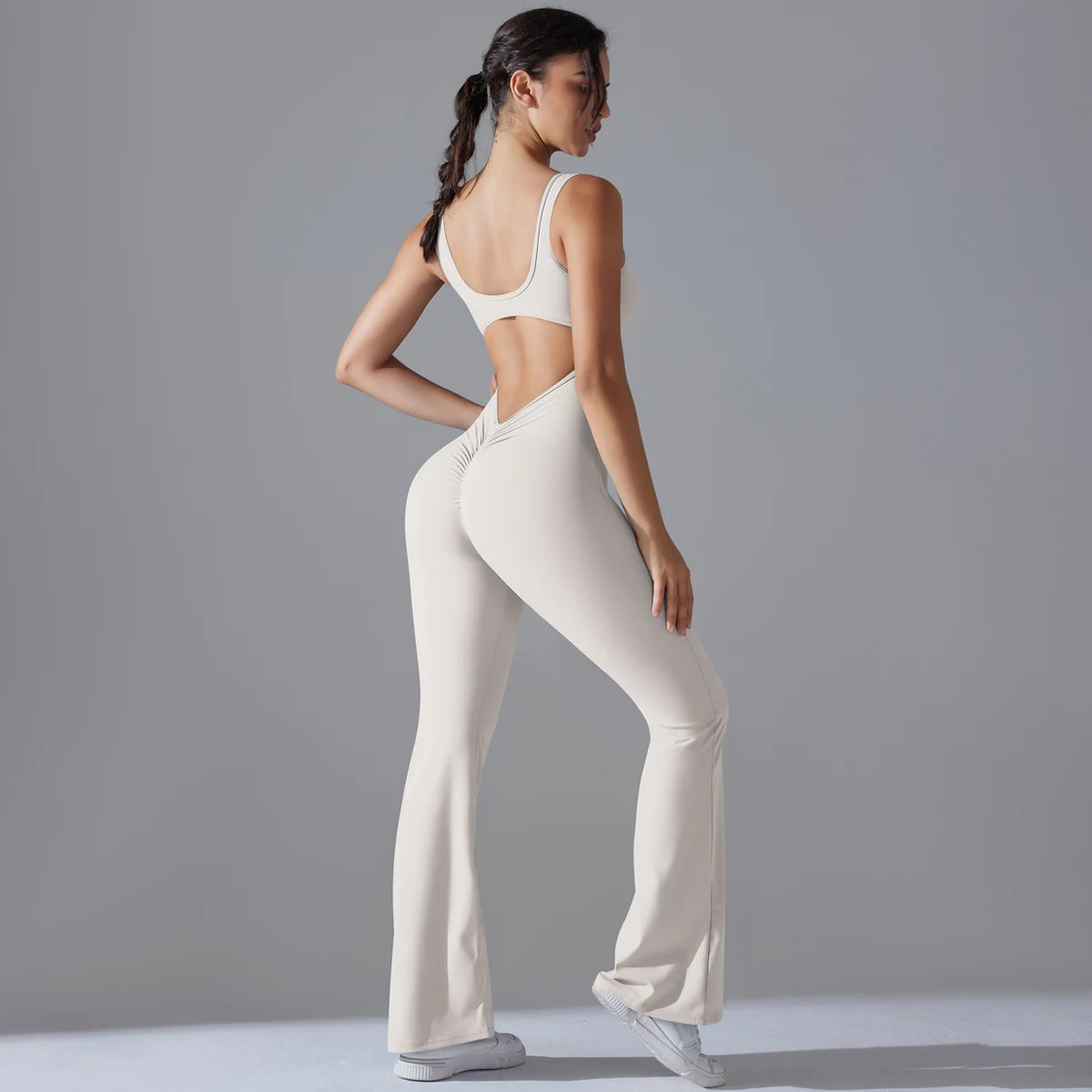 V Back Jumpsuit Gym Set Women Training Yoga Suit Sportswear Sports Fitness Rompers Stretch Workout Bodysuits The Clothing Company Sydney