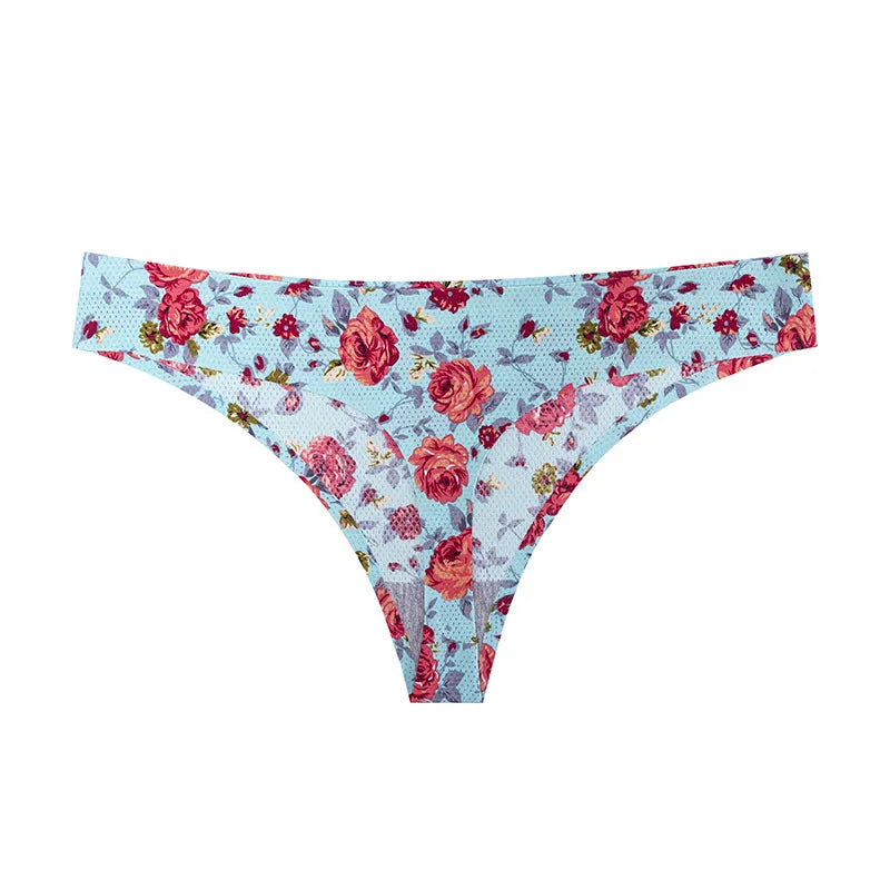 Women's Panties Printed Thong Underwear Seamless T Panties Breathable G-String Ladies Lingerie The Clothing Company Sydney