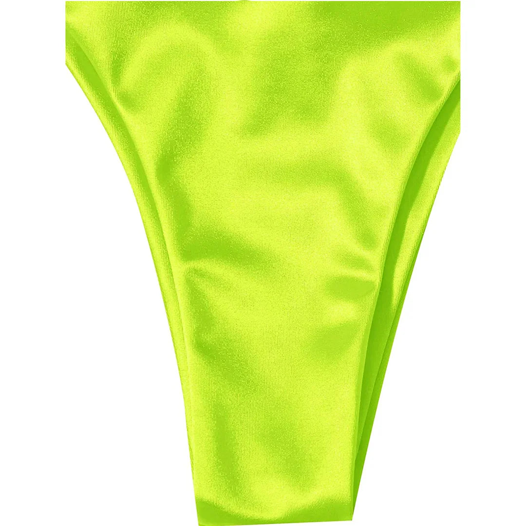 Halter Satin Brazilian Bikini Women Swimwear Female Swimsuit Two-piece Bikini set Bather Bathing Suit The Clothing Company Sydney