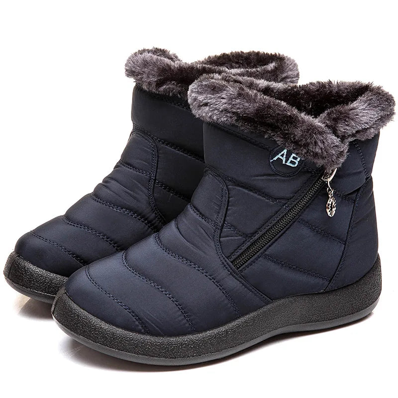 Women's Winter Ankle Boots Snow Low Heels Winter Footwear The Clothing Company Sydney