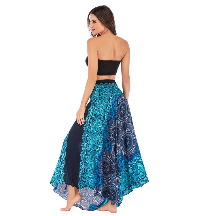 Women's Summer Long Boho Bottom Vintage Casual Loose Fashion y2k Maxi 2 in 1 Skirt Dress - The Clothing Company Sydney