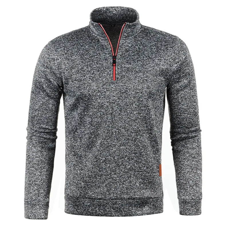 Men's Half Zipper Long Sleeve Pullover Turtleneck Sweater The Clothing Company Sydney