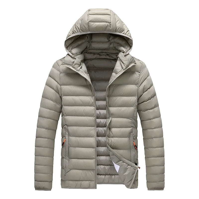Mens Hooded Casual Puffer Down Jacket The Clothing Company Sydney