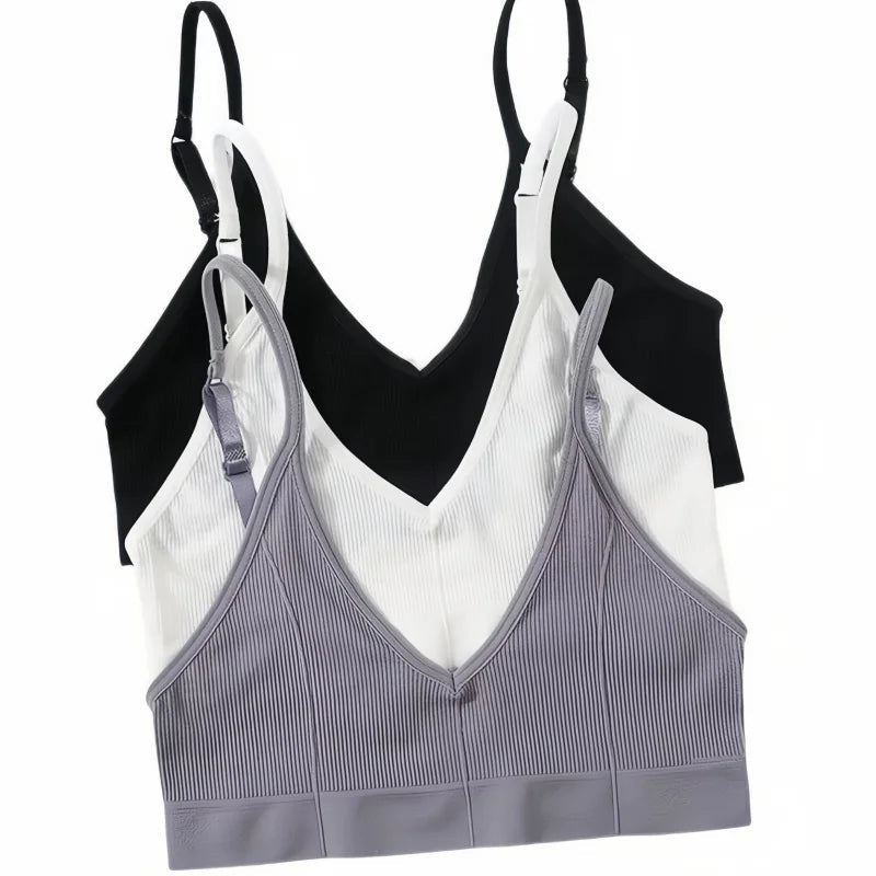 Seamless Tube Tops Bras U-shaped Back Lingerie Bralette Adjust Strap Bandeau Bra Ribbed Sports Underwear The Clothing Company Sydney