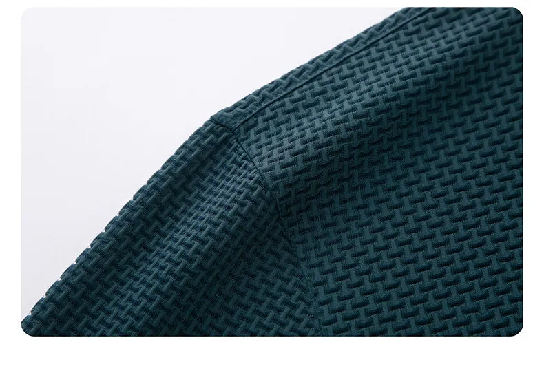 Summer Men's Lop-up Hollow Short-sleeved Polo Shirt Ice Silk Breathable Business Fashion T-Shirt Male Top The Clothing Company Sydney