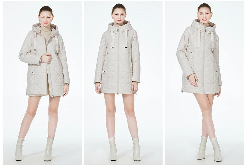 Women's Padded Coat Autumn Mid-Length Loose Parka Light Cotton Quilted Jacket - The Clothing Company Sydney