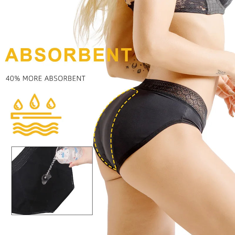 Menstrual Panties For Women Period Underwear 4 Layer Plus Size Heavy Flow Absorbency Leakproof Physiological Sanitary Lingerie - The Clothing Company Sydney