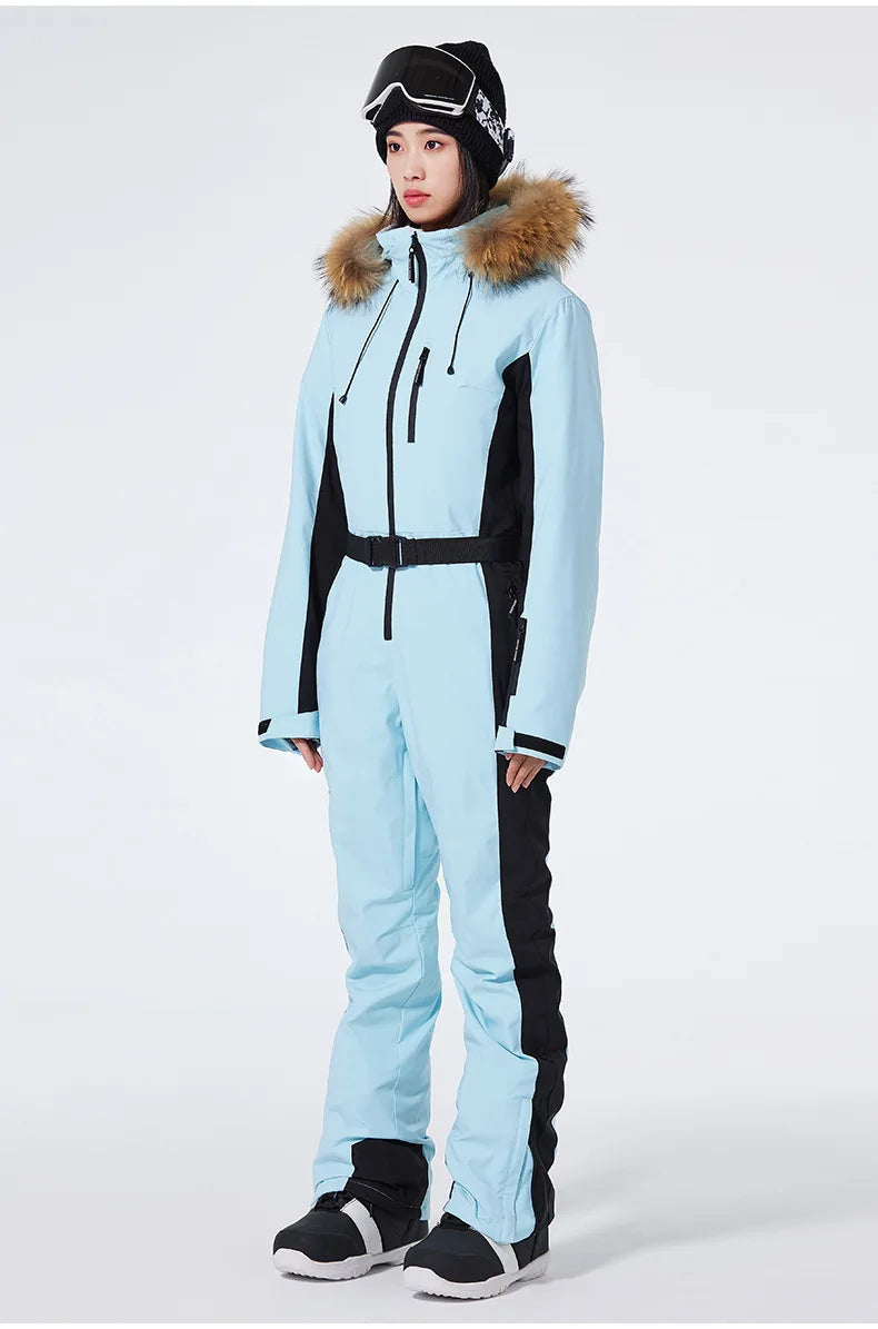 Winter Jumpsuit Ski Suit Outdoor Snowboard Jacket Suit Waterproof Windproof Set Warm Snow Jumpsuit - The Clothing Company Sydney