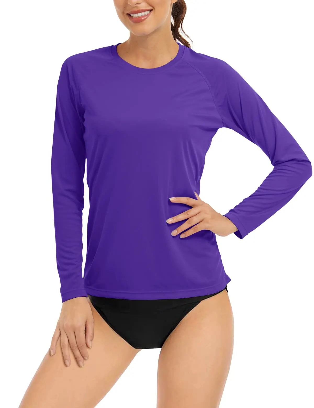 UPF 50+ Sun Skin Protection Quick Dry T-Shirts Women's Long Sleeve Outdoor Performance Tee Shirts Summer Casual Tops - The Clothing Company Sydney