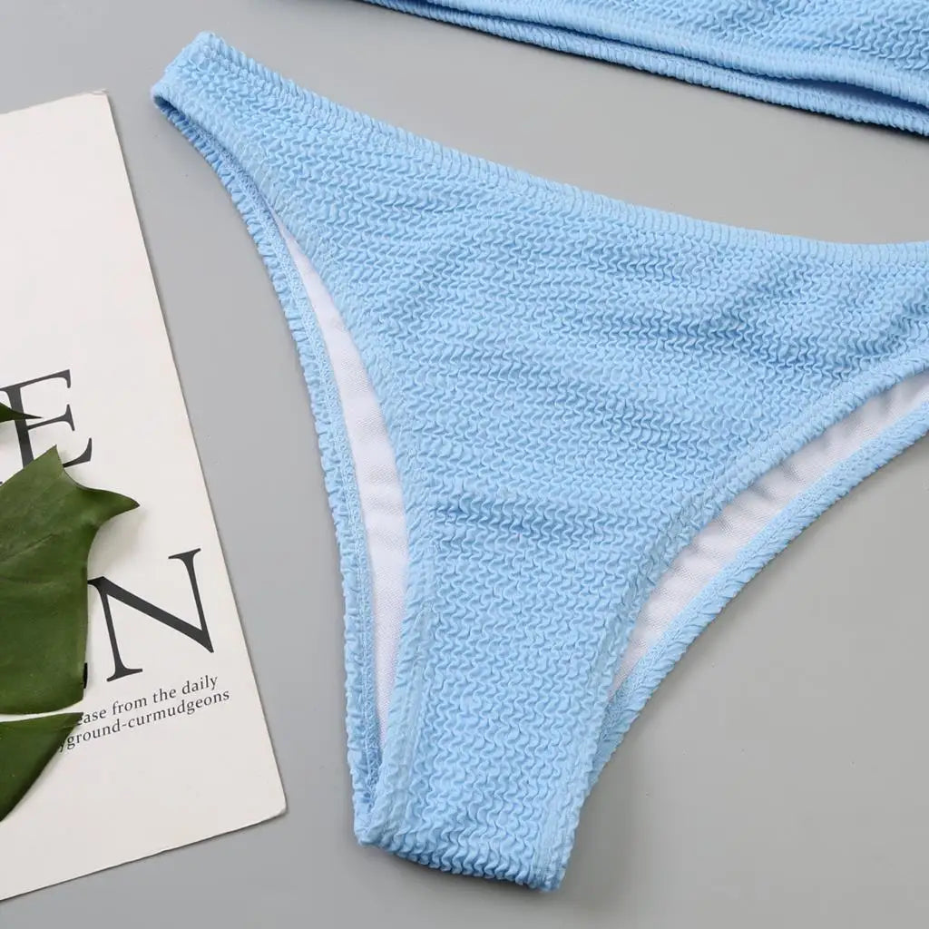 One Shoulder Bikini Women Swimwear Swimsuit Solid Beachwear Bathers Bathing Suit The Clothing Company Sydney