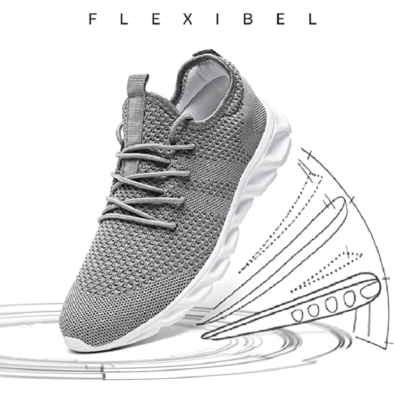 Men Casual Sport Shoes Light Sneakers White Outdoor Breathable Mesh Black Running Shoes Athletic Jogging Tennis Shoes The Clothing Company Sydney