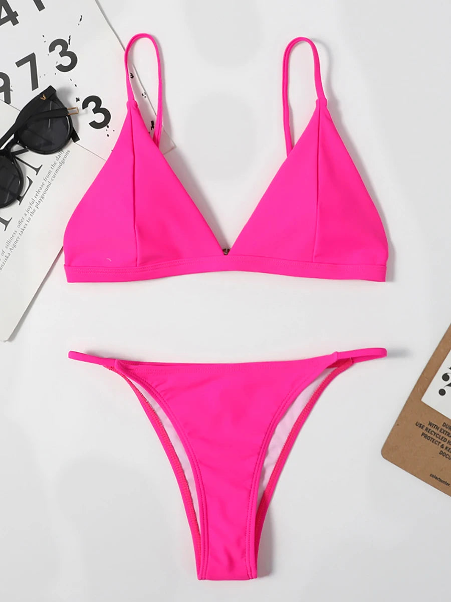 2 Piece Micro Women Swimsuit Tie Dye Mini Thong Bikinis Sets Brazilian Swimming for Women Swimwear Bathing Suits - The Clothing Company Sydney