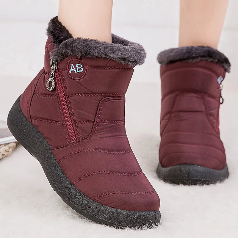 Women's Winter Ankle Boots Snow Low Heels Winter Footwear The Clothing Company Sydney