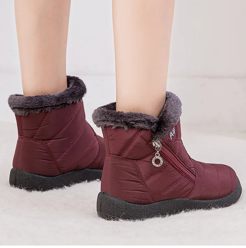 Women's Winter Ankle Boots Snow Low Heels Winter Footwear The Clothing Company Sydney