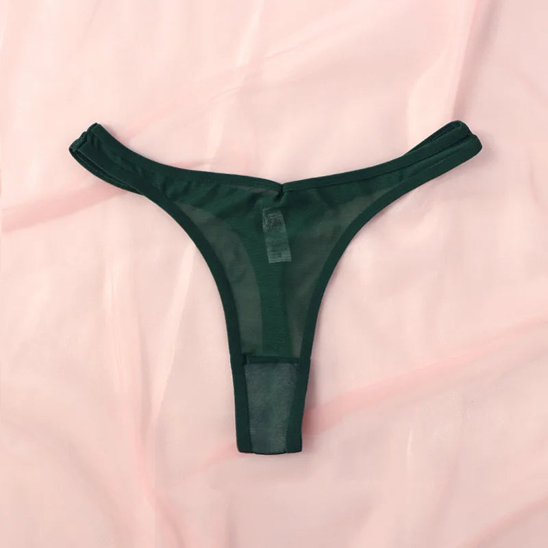 Seamless Thongs For Women Tiny Thong Lingerie Woman Translucent Mesh Strings Soft T-back Underwear T panties The Clothing Company Sydney