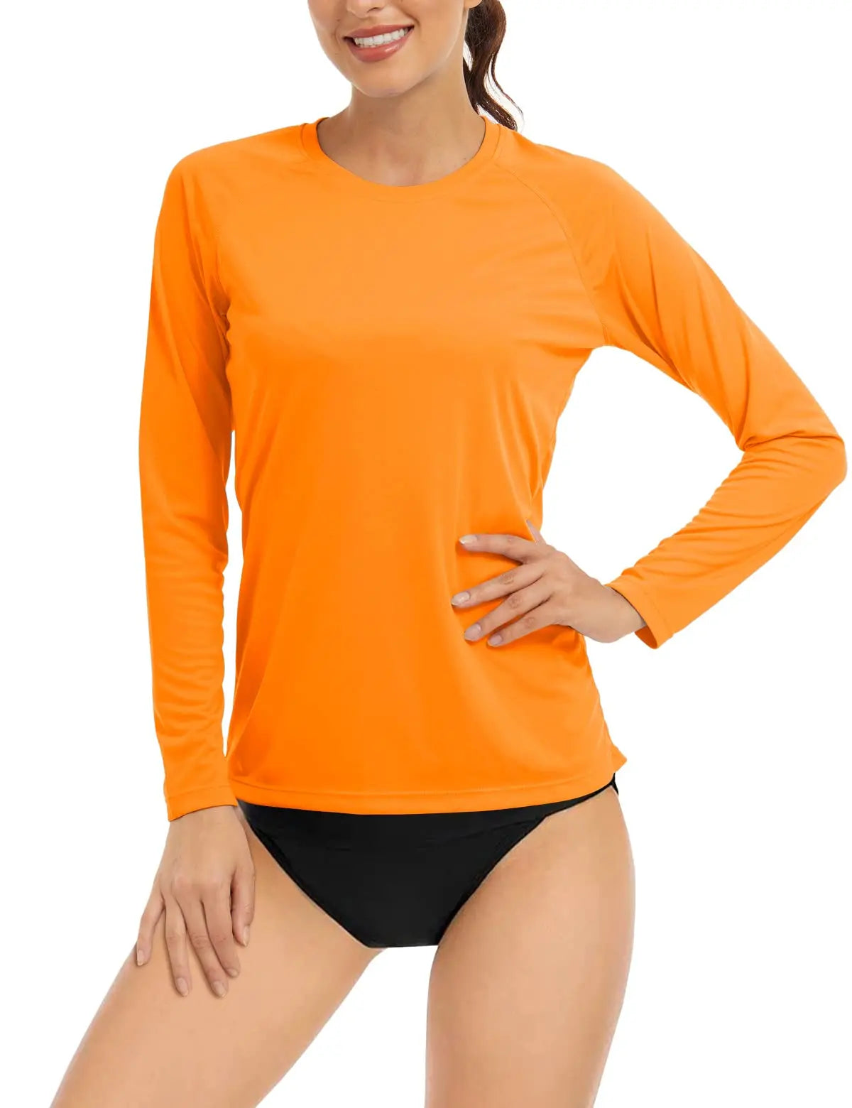 UPF 50+ Sun Skin Protection Quick Dry T-Shirts Women's Long Sleeve Outdoor Performance Tee Shirts Summer Casual Tops - The Clothing Company Sydney